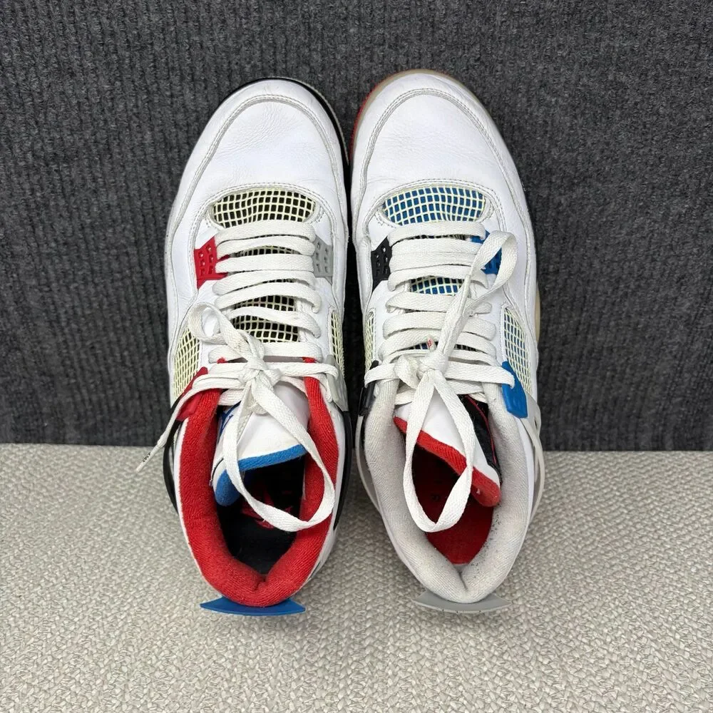 Nike Air Jordan 4 Retro SE What The White Blue Red Men’s Size 12 CI1184-146